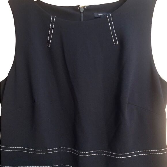 Tommy Hilfiger Sleeveless Sailor Contrast Stitch Gold Buttons Sheath Dress - Picture 3 of 6